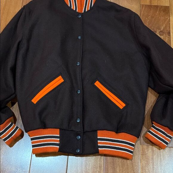 Settlemier's Vintage 1990s Holloway Varsity 100% Virgin Wool Jacket Size 40 - Picture 3 of 9